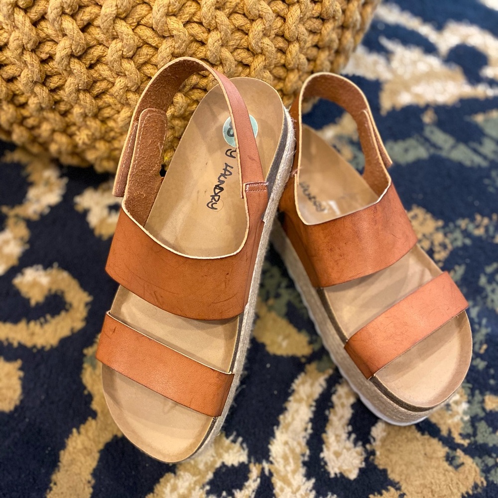 Womens Backstrap Platform Sandals